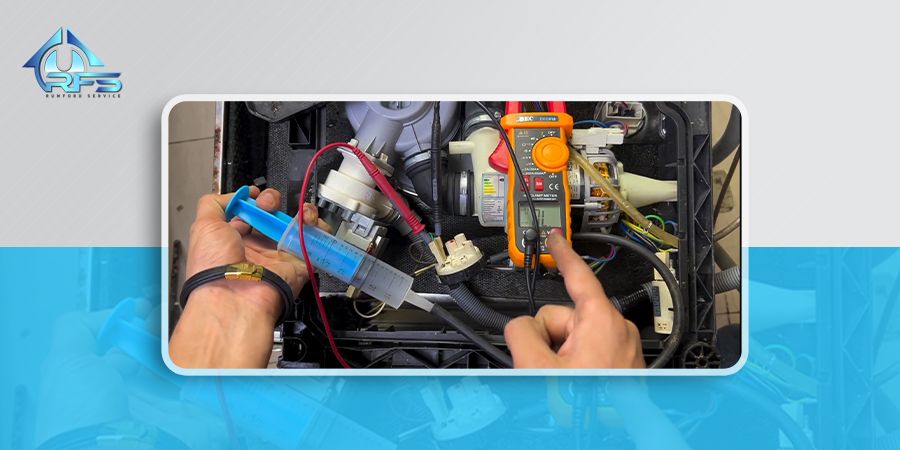 مرحله سوم تست سلامت هیدروستات | تعمیر نشتی ظرفشویی